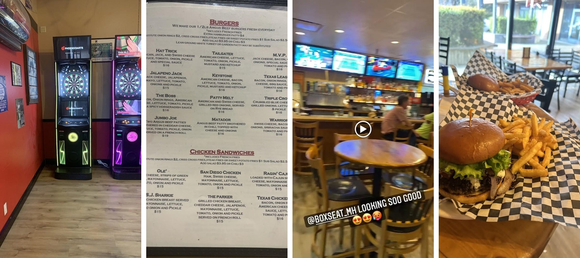Boxseat Sports Grill Menu
