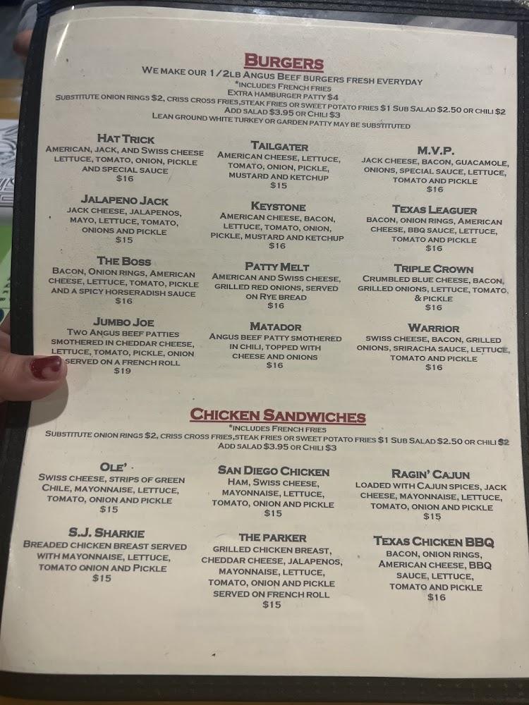 Boxseat Sports Grill Menu image 1